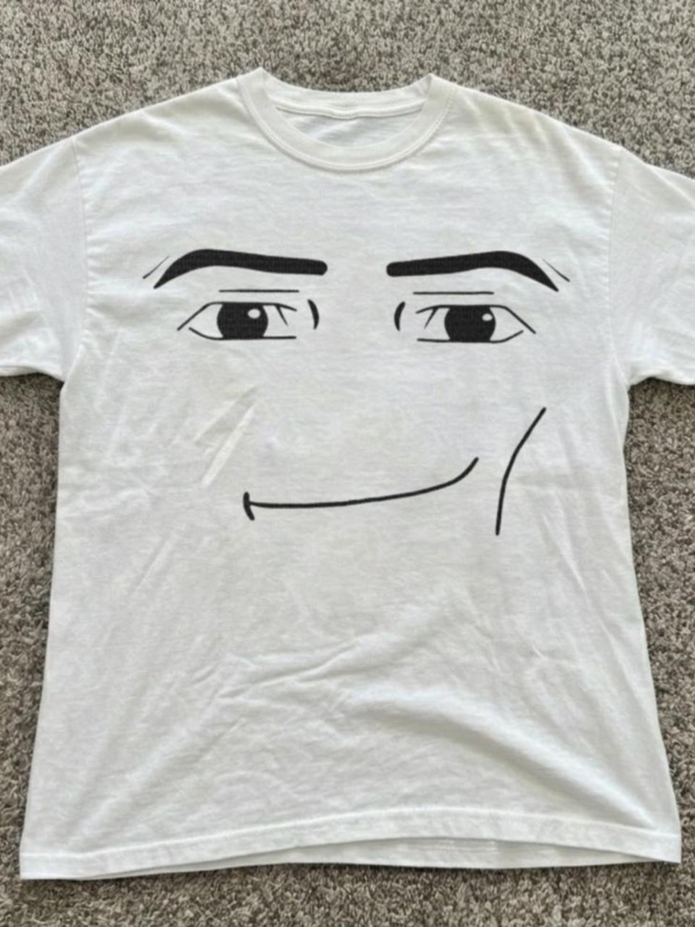 White Graphic Face Tee - Men's Casual Shirt